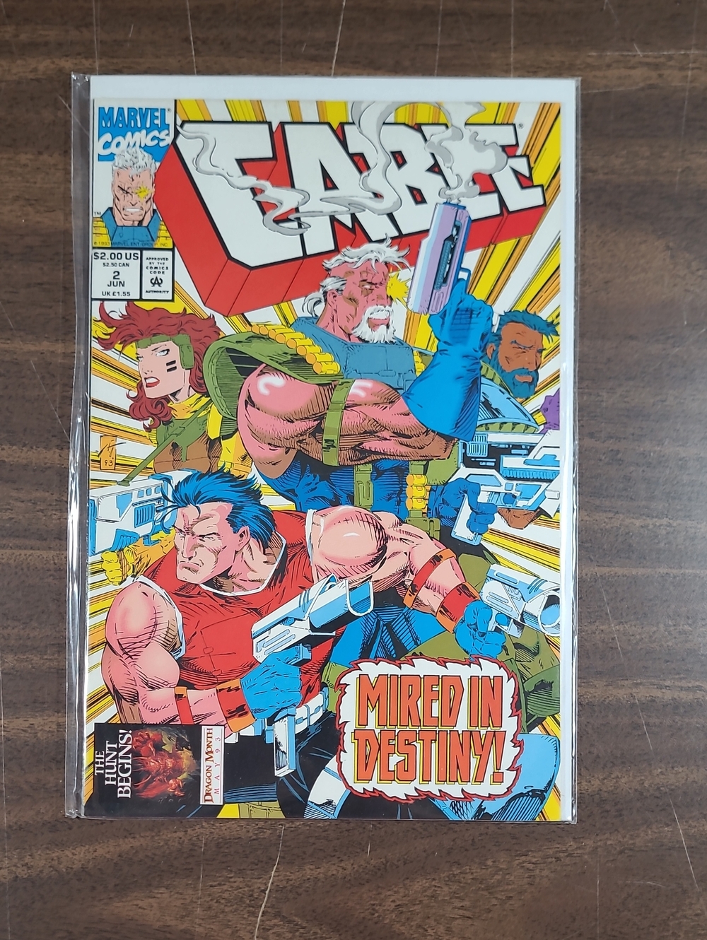 Marvel Cable Comic Book #2 June 1993 Bagged